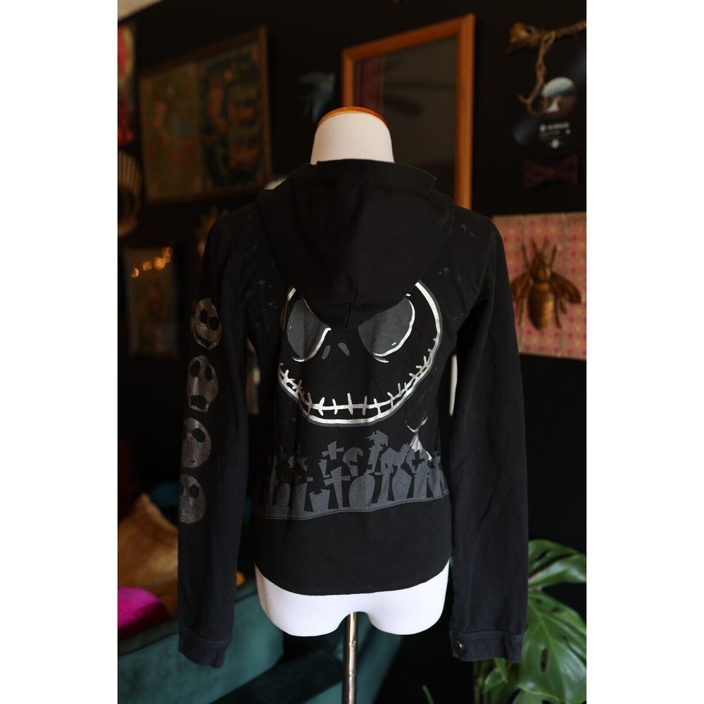 Walt Disney World Disneyland Resort Jack Skellington Moto Hoodie Girls Youth M